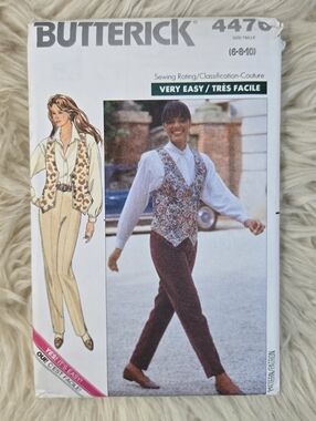 Butterick Vintage Easy Shirt, Vest & Pants Sewing Pattern 4470